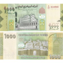 Benim Koleksiyonum Yemen, 1000 Riyal (2017) Çil Eski Yabancı Kağıt Para