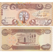 Benim Koleksiyonum Irak, 1.000 Dinar (2018) Eski Yabancı Kağıt Para