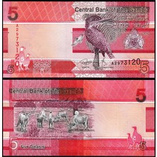 Benim Koleksiyonum Gambiya, 5 Dalasis (2019) Eski Yabancı Kağıt Para