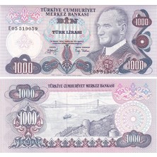 Benim Koleksiyonum 6.Emisyon 2.Tertip 1.000 TL Seri E ÇİL