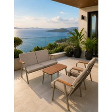 Dekoroom's Viento 2-1-1 Bahçe Balkon Mobilyası,sehpalı,