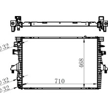 Oris Radyatör Brazing Multıvan V-T5-1.9 Tdi-2.0 Ac Klimasız Mek Otom 710X468X26