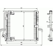 Oris Klima Kondenseri Bmw 3serisi E36 90 > 483X468X20 Oto.-Mek.