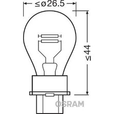 Osram Ampul 12V P27/7W Fren Ampulü Plastik Soketli