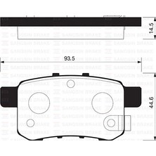 SANGSIN Arka Fren Balata Honda Accord 2.0l R20A3 Cu Kasa 08-> - Aşınma Ikaz Soketli