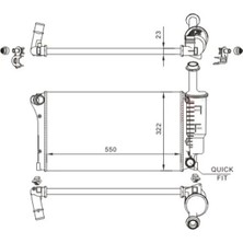 Oris Radyatör Fıat Panda 07>11 Mekanik 540X322X18