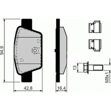 SANGSIN Arka Fren Balatası Fıat Stılo 02> Lınea 07> Bravo Iı 07>14 Alfa Romeo Mito 08> Multıpla 99>