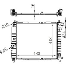 Oris Radyator Brazing mt 480X418X16 Kalos 1.2i/1.4i 02 / Aveo 1.2i/1.4i 05 61636