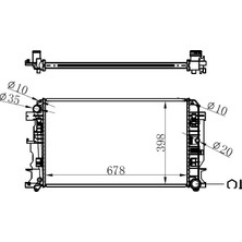 Oris Motor Su Radyatoru Mercedes Sprınter B906 . Vw Crafter 30-35-50 680X388X26