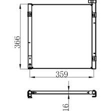 Oris Klima Kondenseri Honda Cıvıc 1.4İ-1.5İ-1.6İ-1.8VTI 95 > 340X375X16 Oto.-Mek.