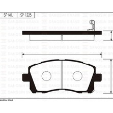 SANGSIN Ön Fren Balata Subaru Forester 2.0l S Turbo 97-02 / Outback 2.5l 3.0l 99-09