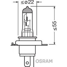 Osram Ampul 12V H4 60/55W 43T Tırnaklı