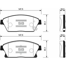 SANGSIN Ön Fren Balata Opel Astra J 10-> / Mokka 13-> / Zafıra C 11-> / Chevrolet Cruze 1.6l J300 09-> / Trax 1.4l 1.6l 11-> 16 Inç 300MM
