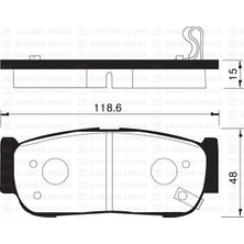 SANGSIN Arka Fren Balata Hyundaı Santafe 2.0l Crdi 06-> 2.2l D4EB 06-09