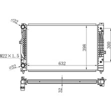 Oris Radyatör Brazing Passat 96-00 A4 95-01 A6 00-05 Adp-Ahl Ac Klimasız Mek Otom 632X398X32
