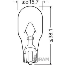 Osram Ampul W16W Stop Dipsiz - Sarı -