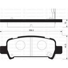 SANGSIN Arka Fren Balata Subaru Impreza 2.0l EJ20 Gc Gd 98-05 / Forester 2.0l EJ20 S Turbo Sf 99-02 / Outbac K 2.5l 3.0l 99-09 - Aşınma Ikaz Soketli