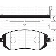 SANGSIN Ön Fren Balata Subaru Impreza 1.5l EJ15 Ge3 06-12 / Forester 2.0l EJ20 Sh 08-13 / Outback 2.0l 04-09 / Brz 2.0l Zc6 12-> / Legacy 2.0l 04-09 / Forester 2.0l EJ20 x Sg 03-08