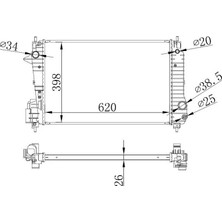 Oris Motor Su Radyatoru Brazıng Aveo 1.3d T300 Dizel 12-> Manuel Sanzuman 620X398X26
