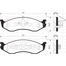 SANGSIN Ön Fren Balata Jeep Grand Cherokee I 4.0l 5.2l 91-99 . Wrangler 96-07