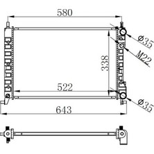 Oris Radyatör Brazing Palıo-Albea-Strada 96>1.2-1.4-1.6 16V Klimasız Mek 522X359X23