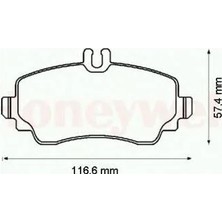 SANGSIN Fren Balatası Arka Mercedes C-Class W205 S205 C205 A205