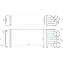 Oris Intercooler Brazing Intercooler A/m 300X157X80 207 1.6 Hdı /c3 1.6 Hdı 02 / C3 1.6 Hdı 09 96612