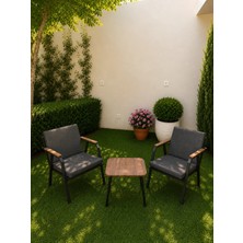 Dekoroom's Viento 1-1 Bahçe Balkon Mobilyası,sehpalı,kumaş Rengi 01 Antrasit