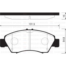 SANGSIN Ön Fren Balata Küçük Tip Honda Cıvıc 1.6l D16 Sı Enjeksiyonlu 92-95 1.4l D14A Euro 96-00 / Jazz 1.4l L13A Gd 02-08
