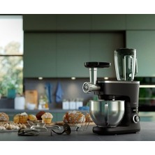 Philips Et Kıyma Aparatlı, Sıçratmaz Kapaklı, 5.5 L Hazne, Homeıd Uygulamalı, Akıllı Zamanlayıcı, Proknead Teknolojisi, 7000 Serisi Mutfak Şefi,  HR7962/21
