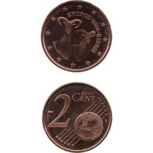 Benim Koleksiyonum Kıbrıs, 2 Euro Cent 2008, Çil Eski Madeni Para