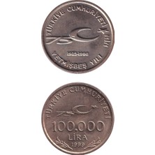Benim Koleksiyonum 100.000 Lira (1999) 1923-1998 75. Yıl ÇİL Eski Madeni Para