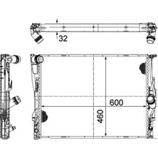 Mahle Motor Su Radyatoru Bmw N52 N53 E81 E82 E87 E88 E90 E91 E92 E93 E84 E89