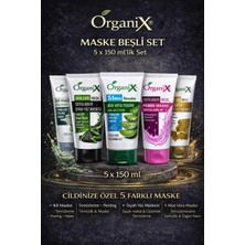 Organix Ultimate Skin Ritual 5’li Yüz Bakım Maske Seti | Siyah, Pembe, Altın, Aloe Vera, Kil (5X150ML)