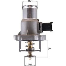 Mahle Termostat Astra G 1.6 16V 00-05 -Astra H 1.6 06>merıva-Vectra C-Zafıra 105C Z16 XEP/Z16XER/A16XER