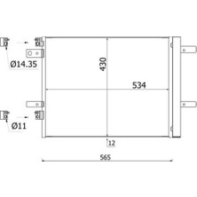 Mahle Klima Radyatörü Kondenseri Opel Astra L-Grandland-Vıvaro C-Zafıra Lıfe Peugeot P3008 II-P308 Iı- P5008 II-P508 Expert Ivpartner-C4 Pıcasso-Jumpy Iv-Partner-Berlıngo 1.2-1.5-1.6-2.0 Hdı-Puretech-Thp