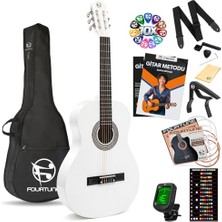 Tech Butiq Fourtune Luca C-180WH Beyaz Klasik Gitar