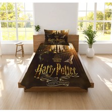 Hediyechy Harry Potter Temalı Desen Baskılı Tek Kişilik Pike Takımı