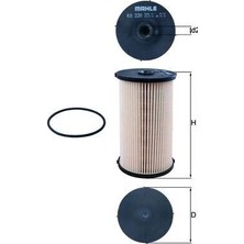 Mahle Yakıt Filtresi Caddy Iıı-Passat-Tıguan-Touran-Leon-Octavıa-Toledo Iıı-Altea Xl 1.6tdı-1.9tdı-2.0tdı
