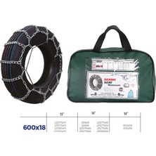 Knk Patinaj Zinciri Minibüs ve Kamyonet Serme 205X75X16 Tırnaklı Zincir Ebatları Için Resime Bakınız