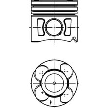 Kolben Piston Segman Std 69.60MM Fiorino 09> Egea 15>20 Punto 12> Aveo 11>15 Corsa D 09>14 Astra J 09>1 5 1.3d Mjet 1.3 Cdtı Start Stop E4 75BG E5 95BG