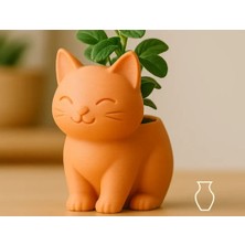 Yeterix Tatlı Kedi Şeklinde Saksı