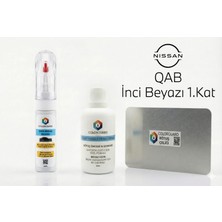 Colorguard Nissan Qab Inci Beyazı 1. Kat Rötuş Seti - 2 Si 1 Arada Iğne ve Fırça Uçlu Şişe, Solüsyon ve Rötuş Çeliği