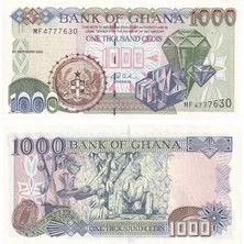 Benim Koleksiyonum Gana, 1.000 Cedi (2002) P#32H Çil Eski Yabancı Kağıt Para