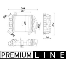 Mahle Turbosarj Radyatoru Mercedes M276 W205 C218 W212 W213 C253 W166 W222 C217 R231