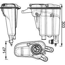 Mahle Radyatör Yedek Su Deposu A4-A5 08- Febı 103414 Crt 95 000S