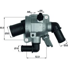 Mahle Termostat Komple 88 C Doblo-Fıorıno-Lınea-Punto-Corsa D-Astra H-Combo 1.3 Mtj 1.3 Cdti Müşürlü