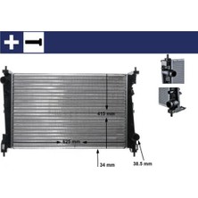 Mahle Radyatör Corsa D 05>punto 05>bravo Iı 07>1.3 Jtd-1.7cdtı Mek Ac Klimasız 620X395X27
