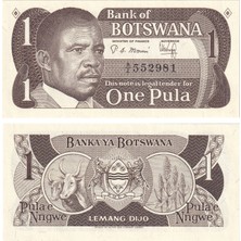Benim Koleksiyonum Botsvana (Botswana), 1 Pula (1983) Çil Eski Yabancı Kağıt Para