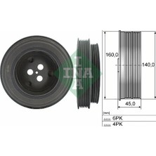 Ina Krank Kasnağı Ford Transit-Peugeot Boxer-Jumper-Ducato 06> Önden Çeker 2.2 Tdci 6pk-4pk